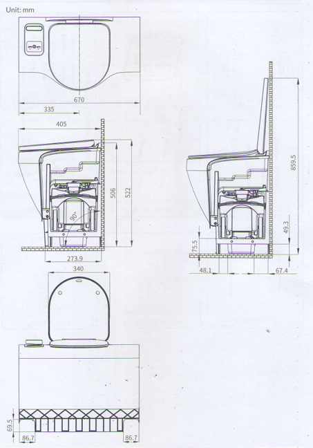 Freucamp RV Toilet W500115 Туалет кассетный для автодома