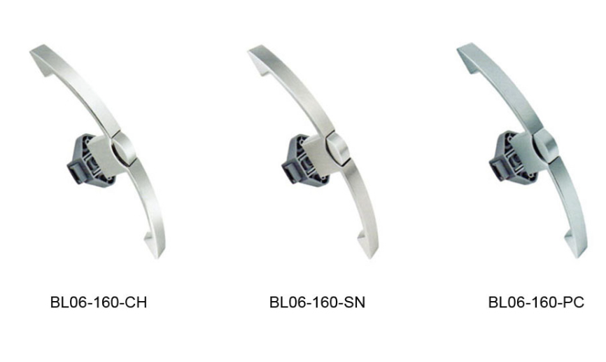 Мебельная ручка с кнопкой Furniture Lock Series BL06-160-SN
