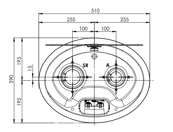 Варочная панель газовая Can FC 1348, встраиваемая