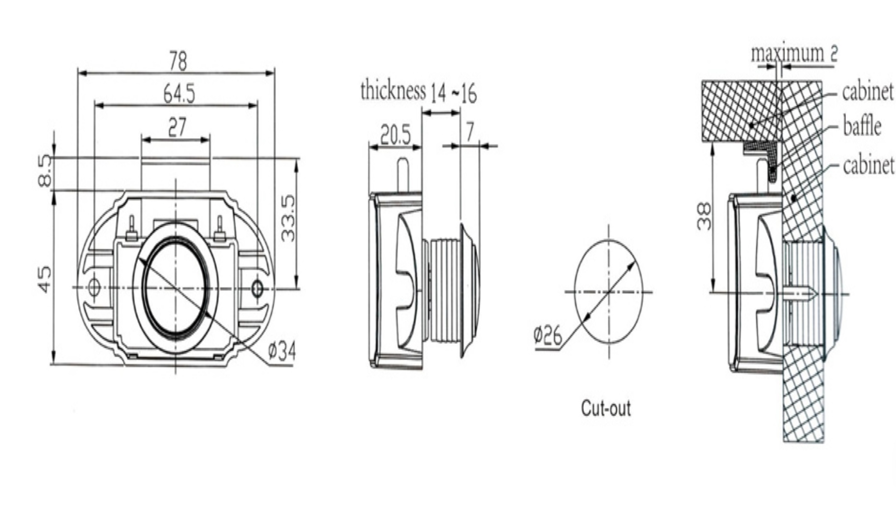 Защёлка мебельная - Furniture Lock Series BL01N-BC
