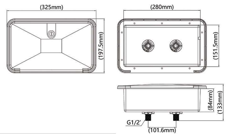 Внешний люк с душем Camper-Marine 3J-ESB