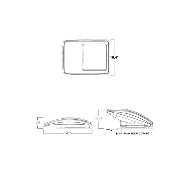 Люк с вентилятором MaxxFan Deluxe (400Х400 мм), белый