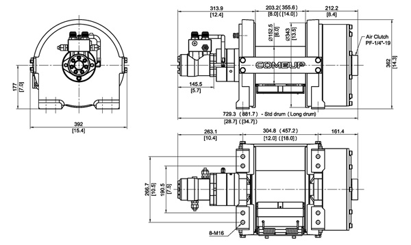 Bison 30 Long (13 600кг), Come Up, лебёдка гидравлическая