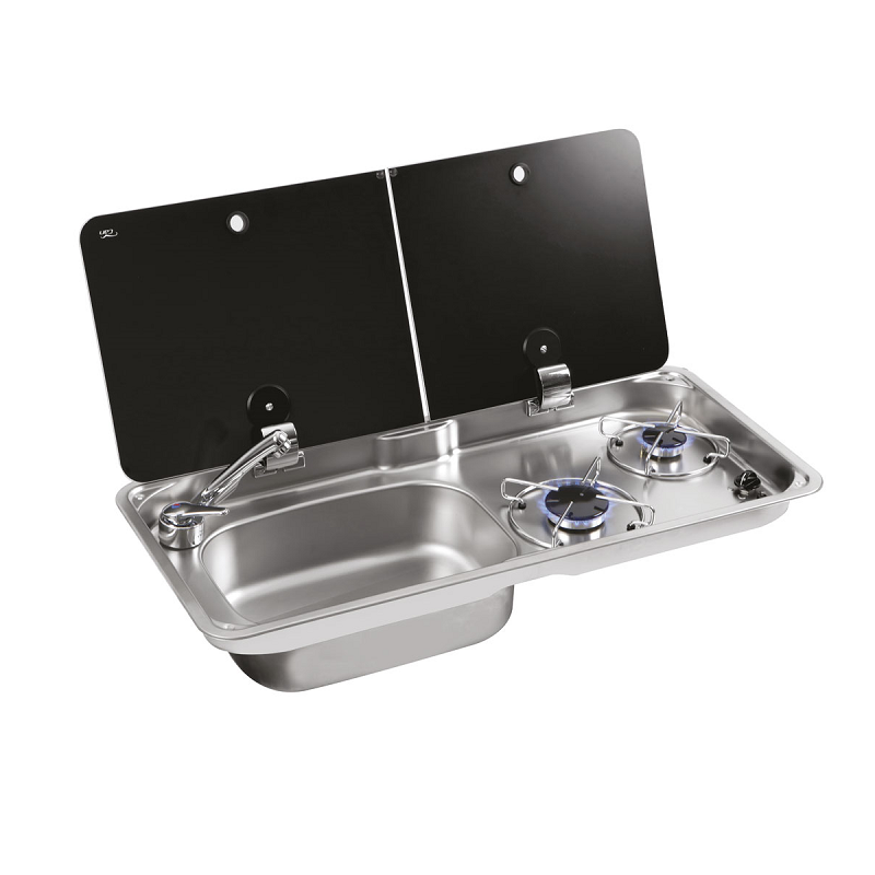 Газовая плита Can FL 1766, раковина слева