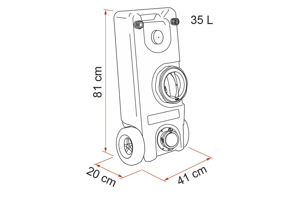Бак для серой воды Fiamma Roll-Tank 40 W-R, артикул 08307-01-
