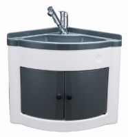 Раковина акриловая Camper-Marine GR-Y405C угловая, с тумбой