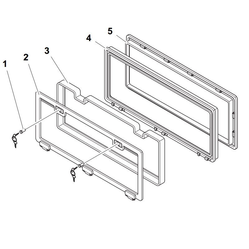 Dometic SK 4 1000x405 мм, люк сервисный