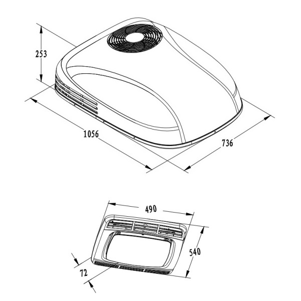 KingClima U-Cooler 3300 Pro, кондиц. накрышн.