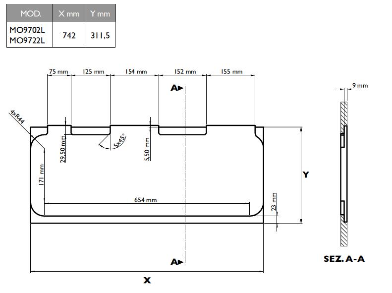 Варочная панель газовая MO 9722L AM, Dometic, с раковиной