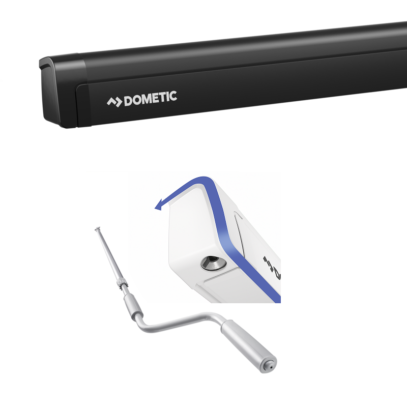 Dometic PW 1100, 3.5м, чёрная Маркиза настенная