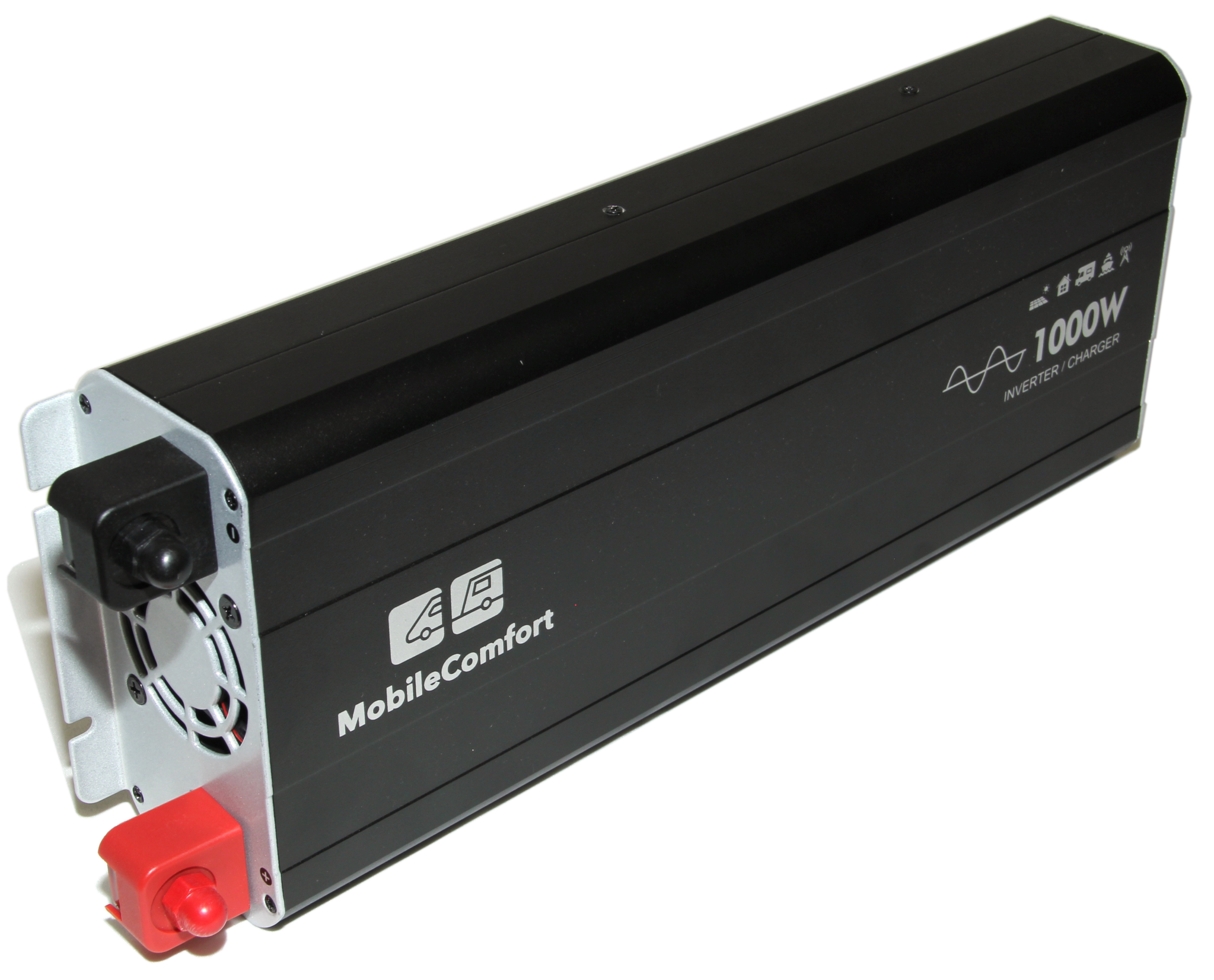 Инвертор MobileComfort S1024-BC, 1000Вт, 24В, чистый синус, розетка 230V, встроенное зарядное устройство 5А, схема приоритетов 230V, функция бесперебойника, USB выход, в комплекте настенная панель управления