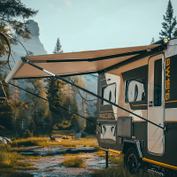 CAMPER-MARINE CM-W5950W Маркиза настенная механическая усиленная 500X250, корпус белый, полотно светло-серое