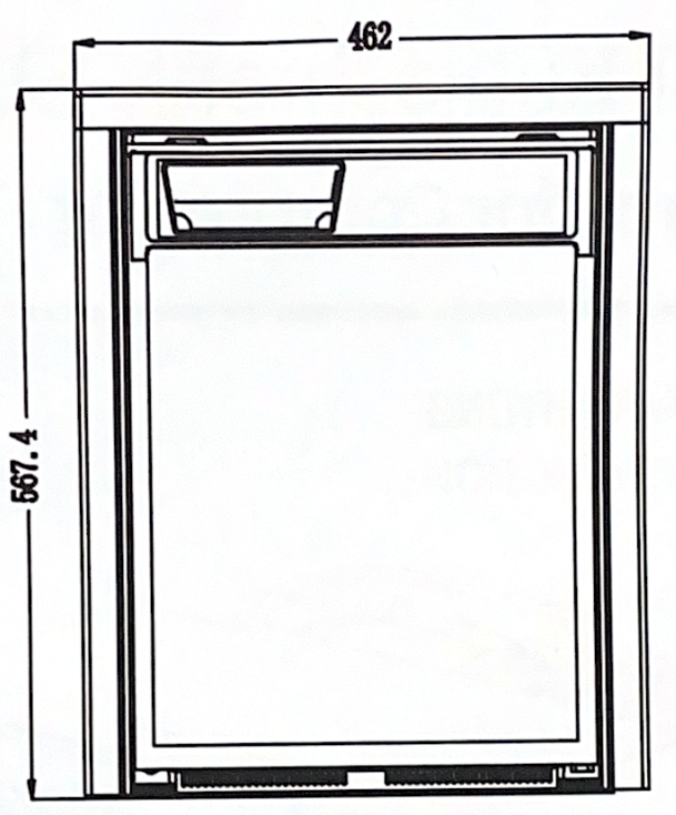 Установочная рамка для холодильника FF-CRX-50, заподлицо
