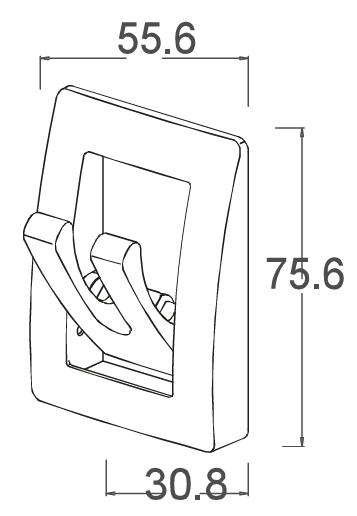 Откидной крючок для одежды, черный, GR-P70 Black