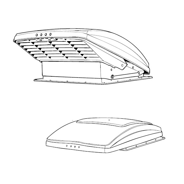 Люк с вентилятором MaxxFan Deluxe (400Х400 мм), чёрный