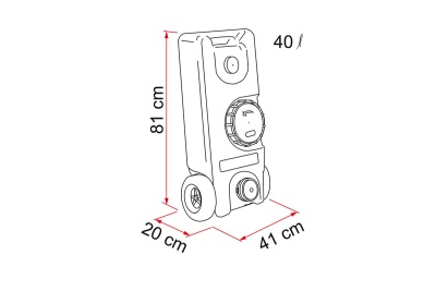 Бак для воды Fiamma Roll-Tank 40 F-R, артикул 08307-01A
