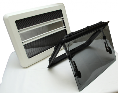 Окно откидное MobileComfort W7040R, 700х400mm,  шторка рулонная, антимаскитка