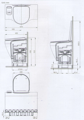 Freucamp RV Toilet W500117 Туалет кассетный для автодома