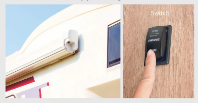 CAMPER-MARINE CM-W5535MW Маркиза настенная электрическая 350х250, белый корпус