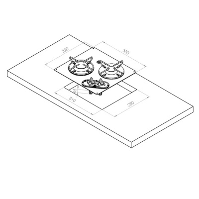 Варочная панель газовая PV 1322