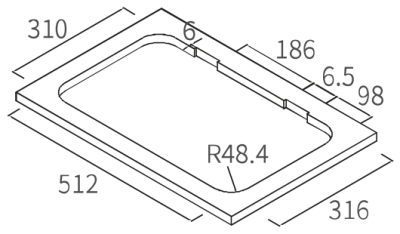 Camper-Marine GR-903R Варочная поверхность газовая одноконфорочная с раковиной, нержавеющая сталь со стеклянной крышкой и пьезоподжигом, правая.