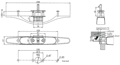 Мебельная ручка Furniture Lock Series BL10-SN
