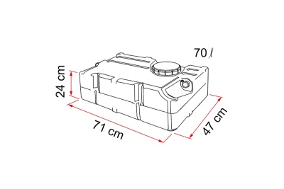 Бак для воды Fiamma TANK 70-R
