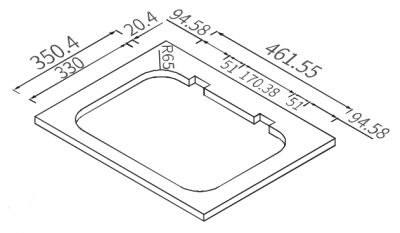 Camper-Marine  GR-587 Плита встраиваемая газовая  двухконфорочная из нержавеющей стали со стеклянной крышкой и пьезоподжигом.