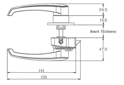Замок душевой кабины - Washroom Door Lock BL11-PC